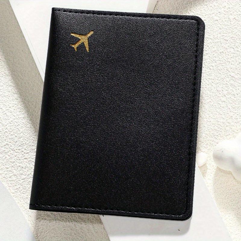 

1pc Minimalist Passport Cover, Suit for Daily, Outdoor Travel, Business Trip, Family Passport Holder with Airplane Pattern, Travel Accessories Black разноцветный