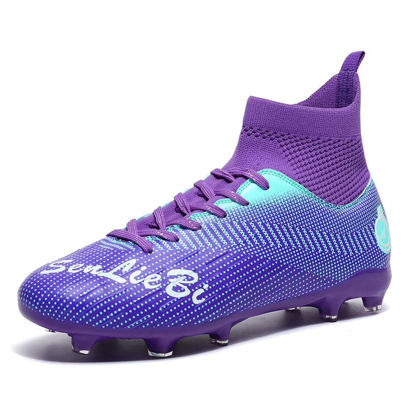 Super Star Fashion Purple Men's Football Boots Big Size 46 AG Original Professional Soccer Cleats Men Women Futsal Sneakers Men