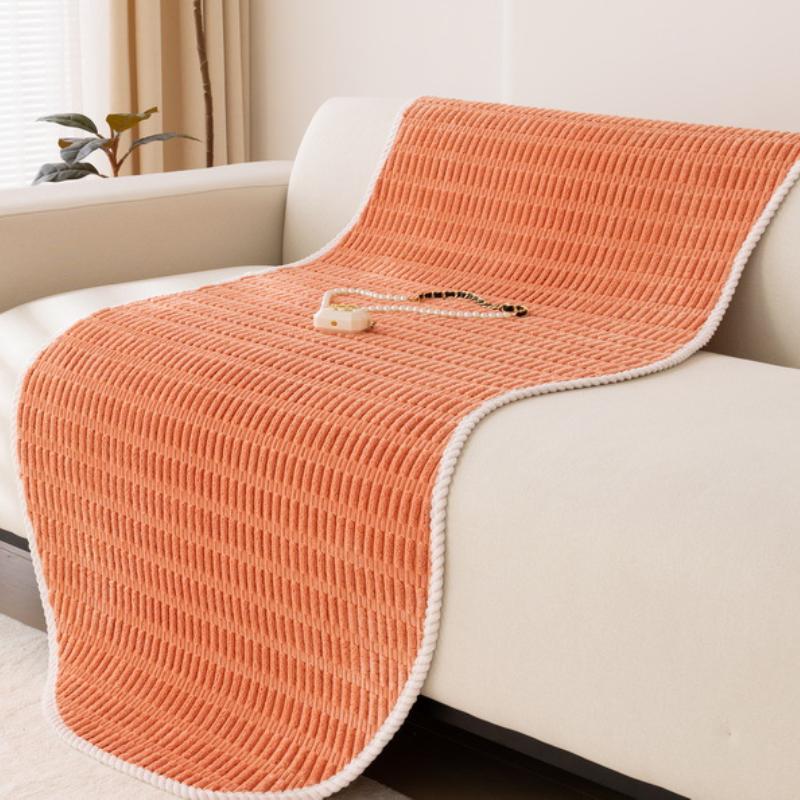 1 stk Uregelmessig lodden sofahåndkle til stue Vinter Tykk plysj Sklisikkert sofatrekk L-formet sofatrekk