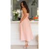 VEZFAA Women's Fashion Summer Spring Stripe Print Sleeveless Suspenders High Waist Casual Dresses