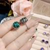 Vintage Fireworks Cut High Carbon Diamond European and American Fashion Luxury Fancy Lotus Ring Necklace and Earring Suit Female