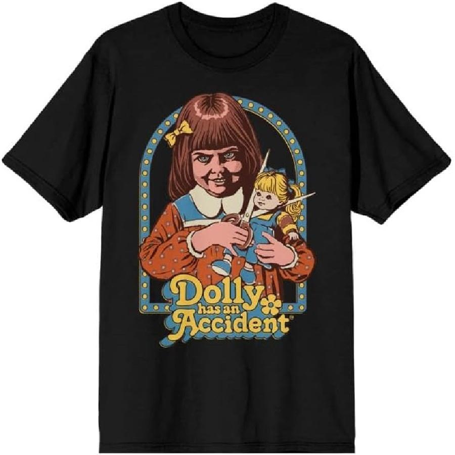 Bioworld Steven Rhodes Dolly Has an Accident Adult Black T-Shirt S