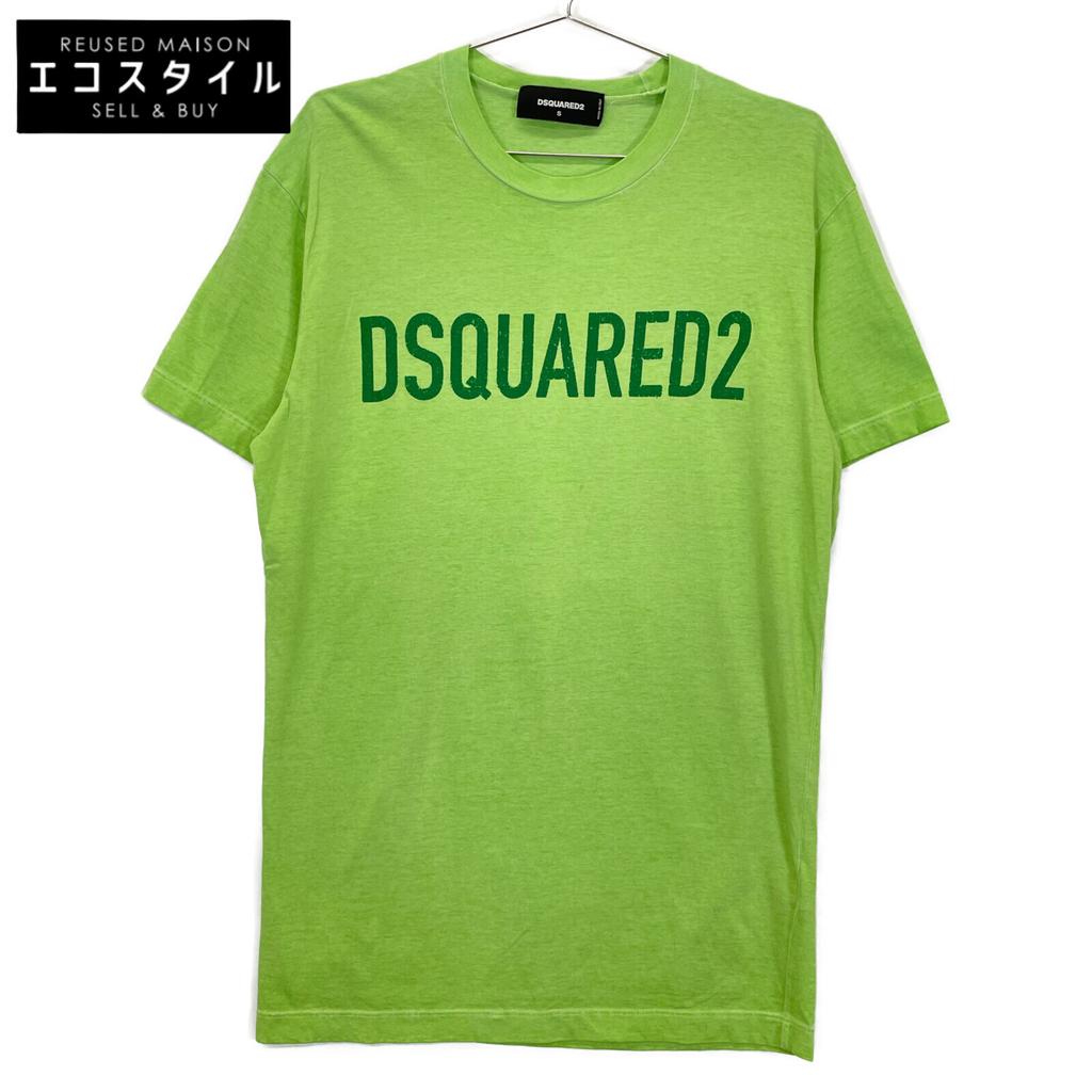 Dsquared2 S74GD0368 Green Cotton T-shirt Tops S greenUsed