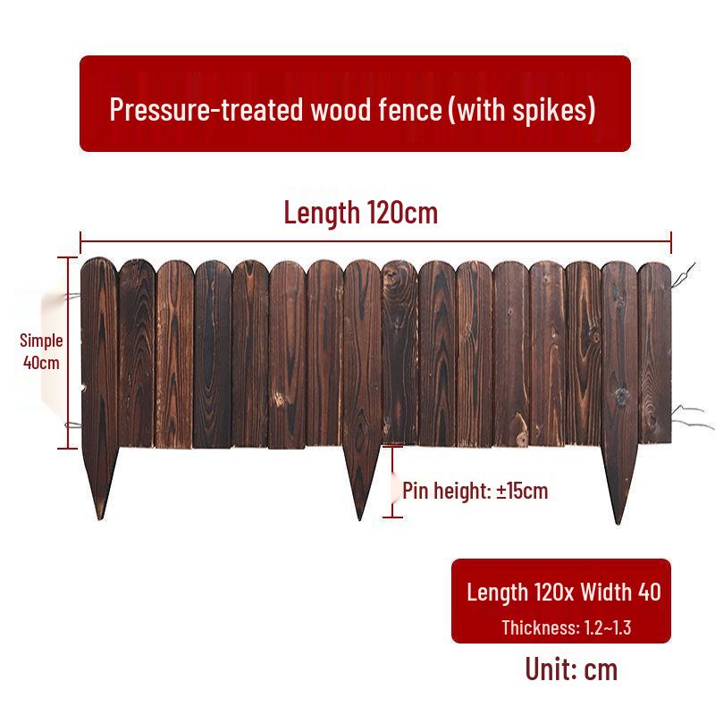 Karbikalisierter Korrosionsschutz Massivholz Gartenzaun für den Außenbereich