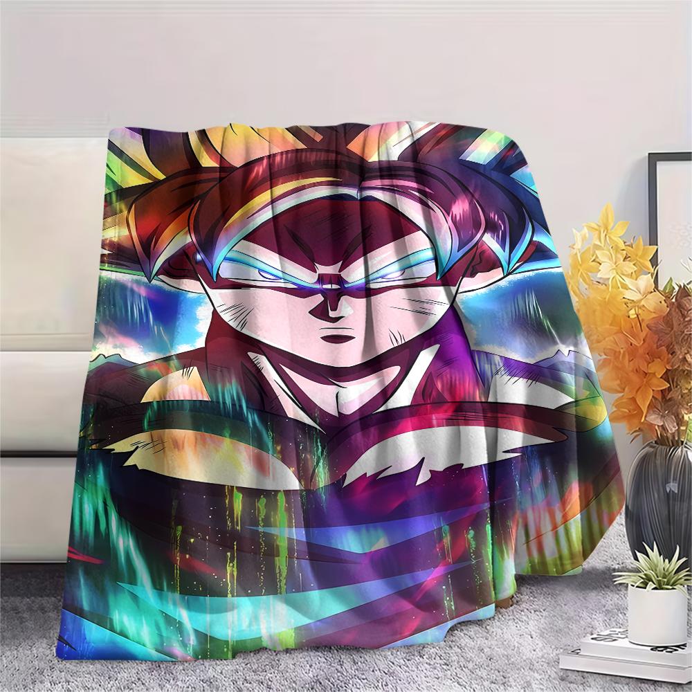 Dragon Ball Poster Druck Flanelldecke, Hohe Qualität, Bequem für alle Jahreszeiten, Heimdekoration, Wärme und Komfort, Perfekt für Weihnachtsgeschenke