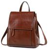 Women's Leather Backpack Versatile Oil Wax Cowhide Backpack