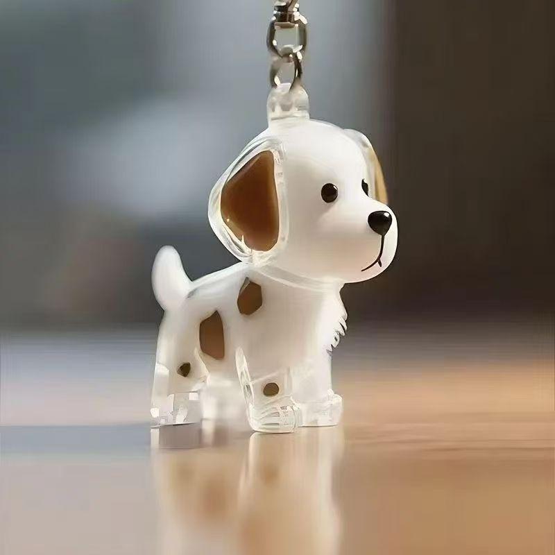 Puppy Hair Storage Pendant Keychain Transparent Dogs Hair Storage Box Hanging Decoration Bag Hanging Pendant Gift for Dog Lovers