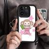 Cute Ins Sweet Cool Biye Monkey Silicone Soft Phone Case For IPhone 17 16 15 14 Plus 13 12 Mini 11 Black Cover