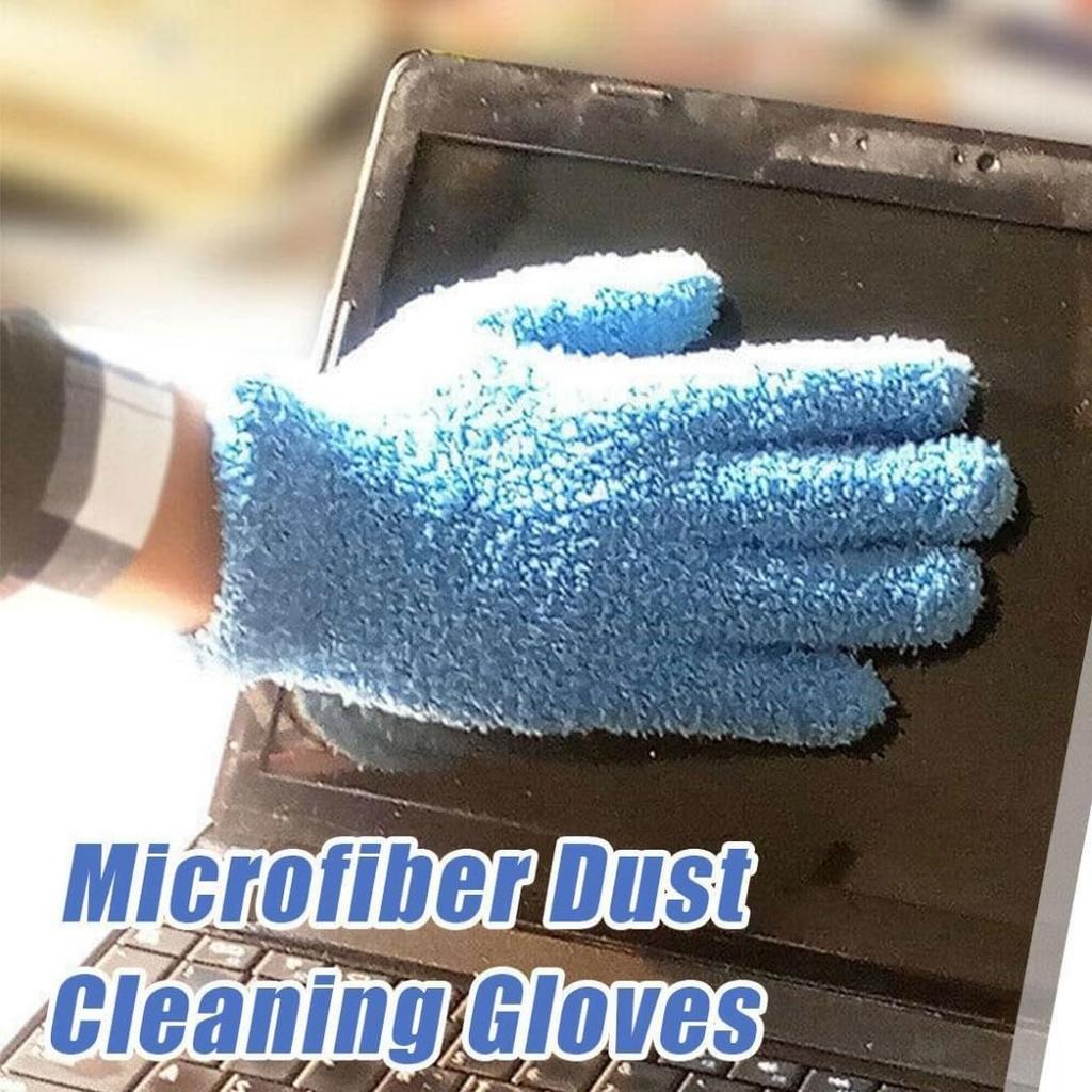 XSAJU Car Wash Set of Microfiber Cleaning Gloves for Car Interior Window and Dusting Gloves, 2, Cleaning, Wiping, (Gray)