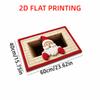 2D Flat Santa Door Mat Faux Cashmere Christmas Bath Mat Decorative Floor Rug  Christmas Home Decor