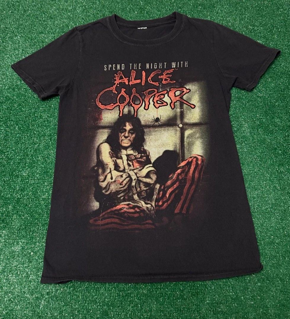

Vintage Alice Cooper Band Tee Were All Crazy Spend The Night VTG Shirt Womens M XL