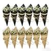 50Pcs Kraft Paper Bouquet Wrapping Tubes With Rope Tag DIY Handmade Flower Cones Holder Confetti Holder Wedding Decoration