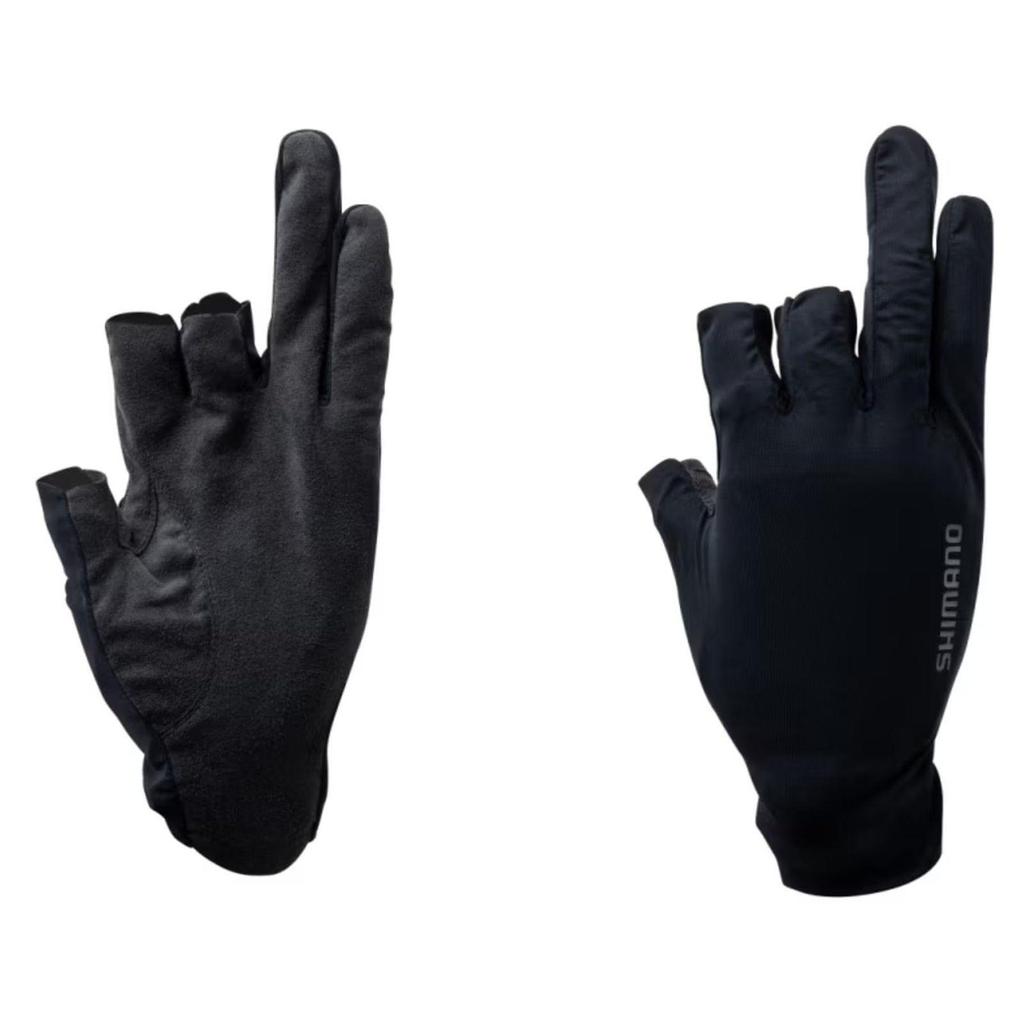 Used New SHIMANO 05 Sensitive Gloves 3 Cut GL-006Y Black Charcoal 2XL