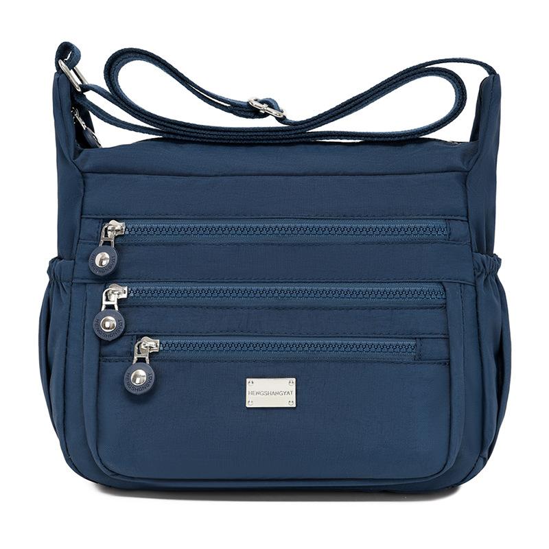Large Capacity Water-Repellent Nylon Bag Women's Shoulder Crossbody Bag Multi-Pocket Middle-Aged Mother Bag