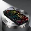 Neon Tech Skull Graffiti Black Glass Phone Case For iPhone 17 Air 16 E 15 Plus 14 Pro Max 13 12 Mini 11 5 6 7 8 Plus XR X Cover