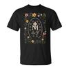 Marian Cross Floral Virgin Mary Catholic Mary T-Shirt