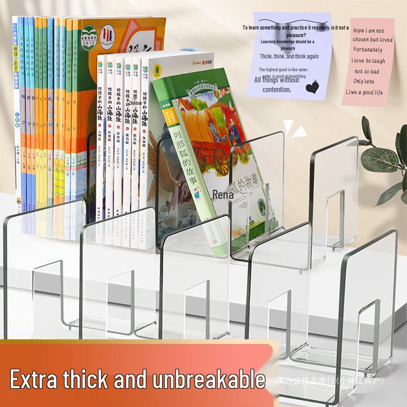 

Transparent Acrylic Book Stand with Book Clip and Divider Thick, Unbreakable, Purple, 1