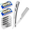 Kazakiri Men's Razor Single Blade with 20 Replacement Blades for Close Shaving - Silver
