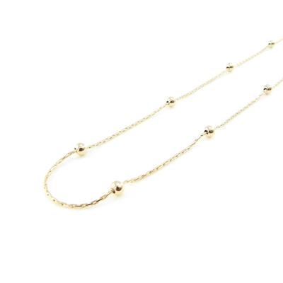 [D7303] - Gold Plated 'Dotted Drops' Necklace