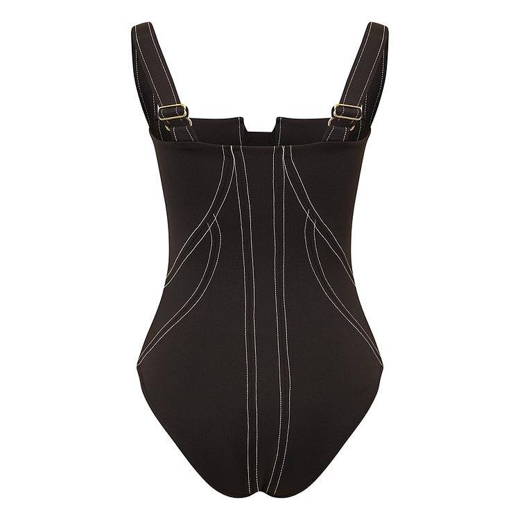 2025 Damen Bademode Taschen Einteiliger Badeanzug und Hose Damen Bademode Body Kleid Badeanzug