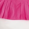 Girls' Fashion Set: Summer Solid-Color Sleeveless Denim Top and Pleated Skirt Two-Piece Set