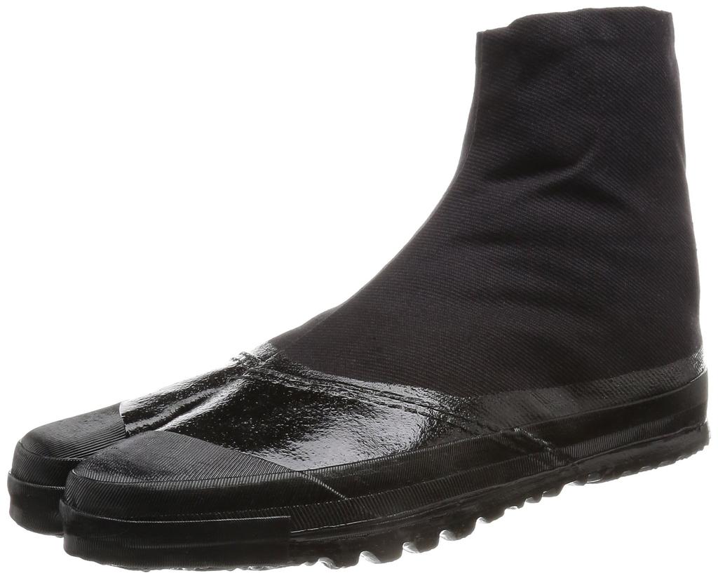 Moonstar Tabi Work Socks with and Improved Tabi Size 2E Crotch, Men's Women's, 4-Piece A, Black, 27.0 Cm,