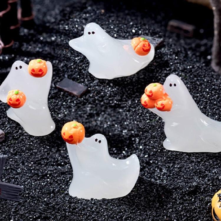 Halloweens Ghosty Figurines Night Lights Resins Ghosty Statue Sculptures Garden Decorations Monsters Figurines Ornament