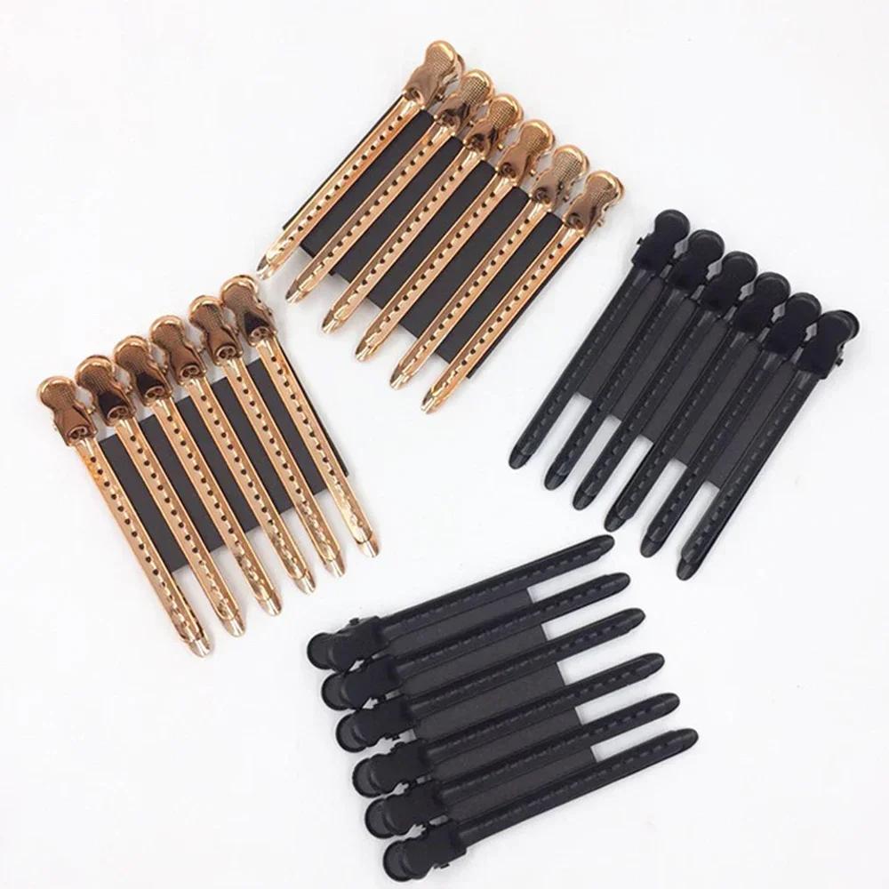 12 Stück Alligator Haarspangen Friseurklammern Stahl Haarnadeln Haarklammer Professioneller Barbier Für Lockige Frisur Abteilklammern