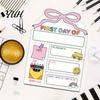 Wooden Message Board for Classroom First Day of School Board, Reusable Erasable Chalkboard Design, Desktop Plate Kids Stable Base Photo Prop