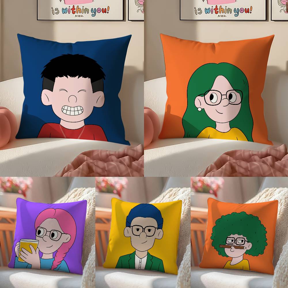 P-Pop ManS Pillow Case Anti-dustmite Invisible zipper Sofa Bed