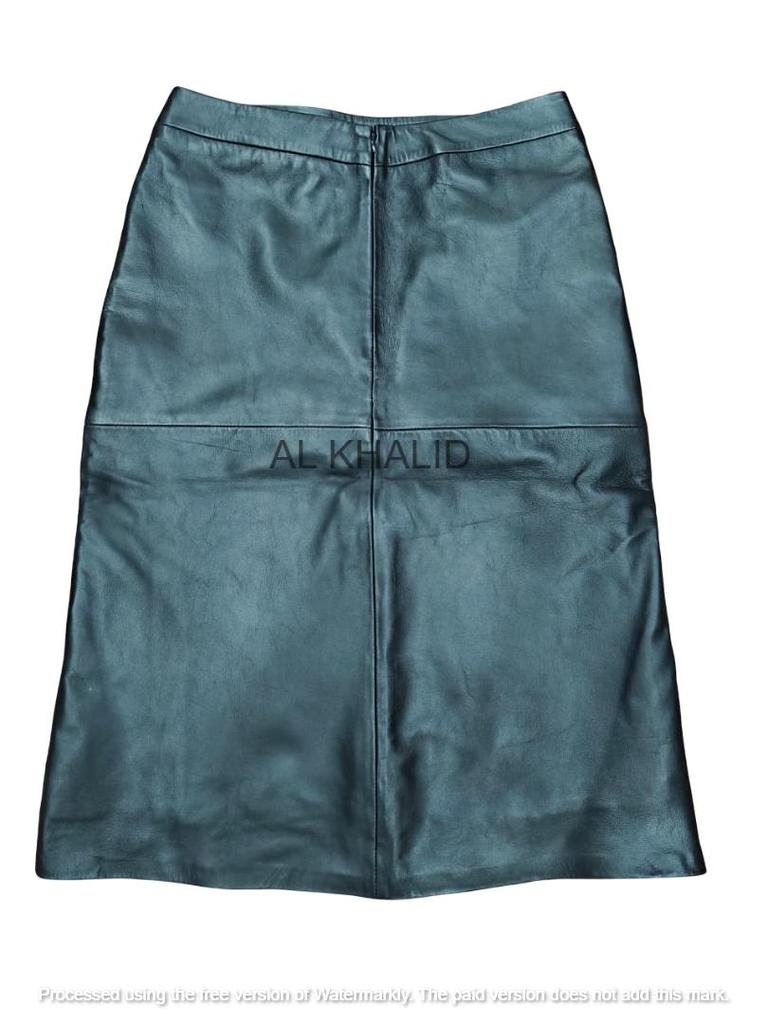 Damkjol Svart Äkta Lammskinn A-linjekjol Vardaglig Formell Klädsel Mjuk