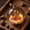 Eye-catching Seasonal Party Supplies Halloween Ball Ornament, Light Up Plastic Clear Hanging Decorations Decoration with Cat/Skeleton/Bat Inside