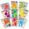 9pcs/set Dinosaur Stickers, Make a Face Stickers Dinosaur Birthday Party Supplies, DIY Dino Theme Birthday Party Favor for Kids