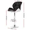 Benches Bar Stools Artiss Set Of 2 Kitchen Bar Stools White, Black And Chrome