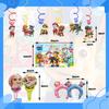 FCXZI Paw Patrol Character Birthday Kids Birthday Party Happy Birthday Birthday Day Hanging Hairband Birthday Decorations for 1st and 2nd Birthdays