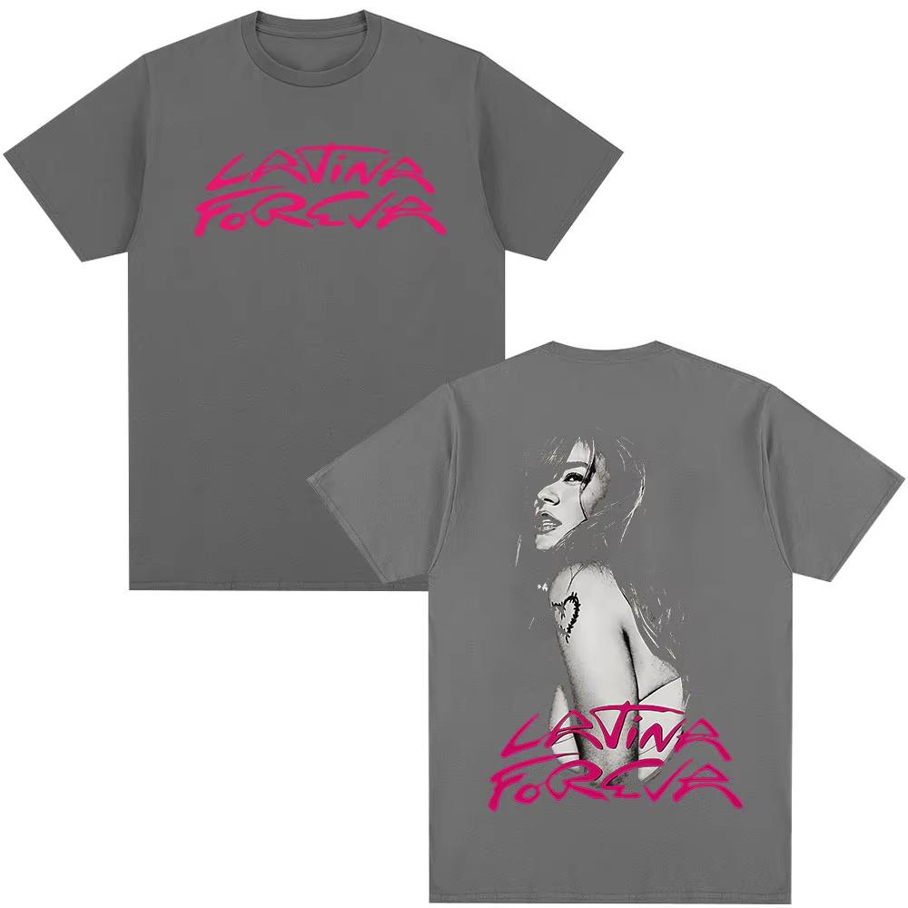 Karol G Tropicoqueta Latina Foreva 2025 Álbum Camisetas Unisex Moda Femenina Camisetas Harajuku Camiseta de Algodón Casual Tops Streetwear
