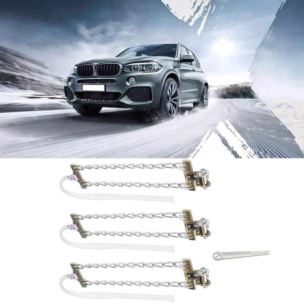 3pcs 235285mm Anti Skid Mud Ice Snow Tire Chain Winter Security Tyre Belt for Car Truck SUV
