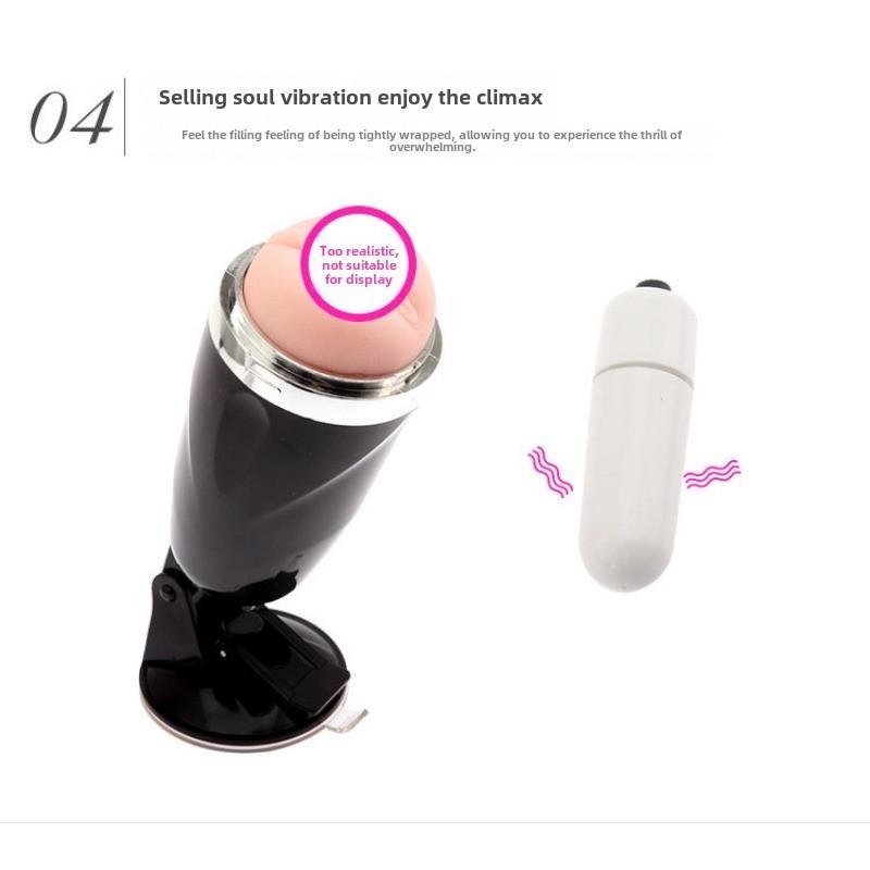 Hands Free Suction Bullet Vibrating Masturbator Hands Free Workout Masturbator Inverted Mold Apparatus Adult Sex Products