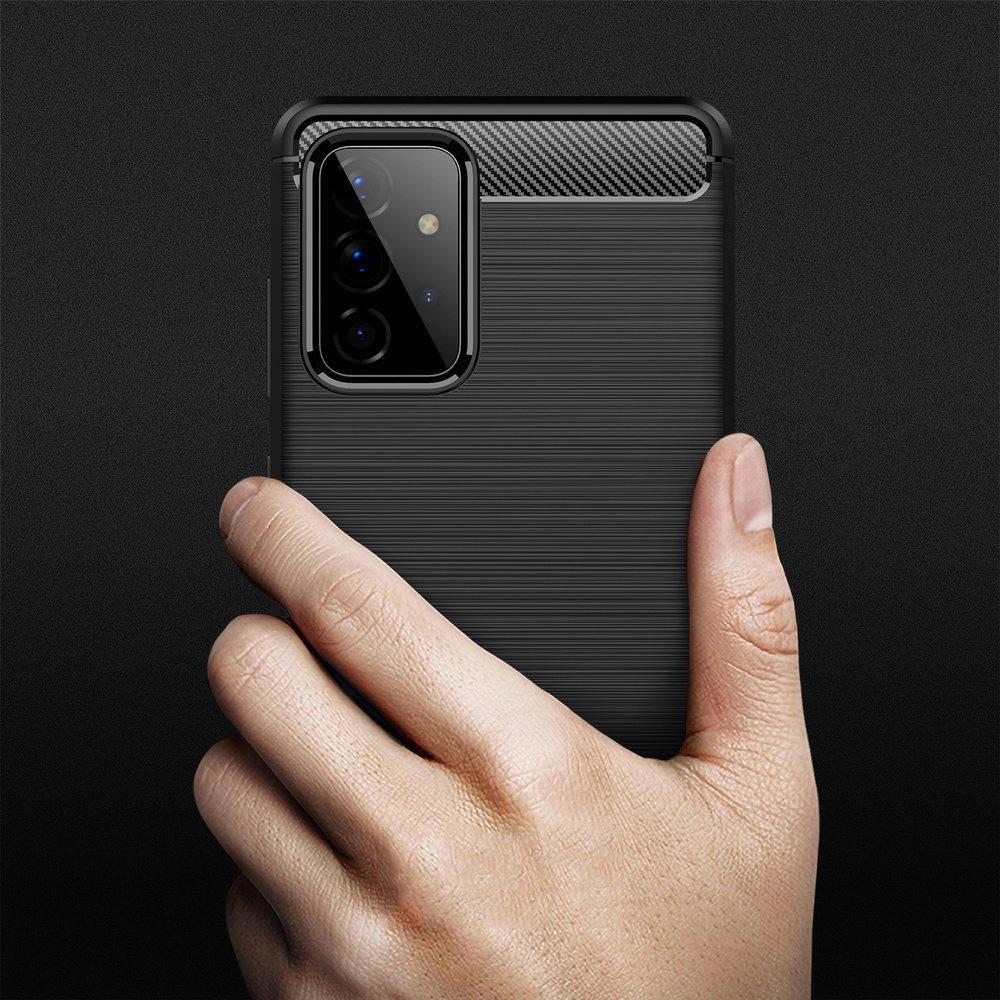Case for Samsung Galaxy A72 5G / A72 LTE, Karbon, black