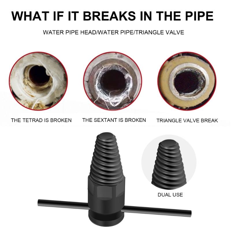 Efficient Broken Bolt Extractor Removal Suitable for 1/2inch and 3/4inch Pipe Plumbers Maintenance and DIYer Enthusiasts