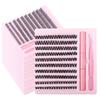 5D Volume Eyelash Clusters DIY Kit with Natural Wispy Bundles, Eyelash Glue Set for Self Application, Beginner Friendly Daily Home Eyelash Extensions