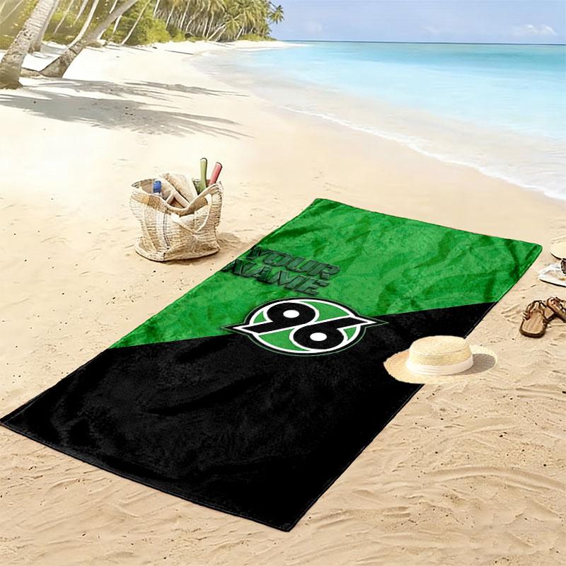 Hannover 96 Custom Name Print Beach Towel, Large Soft Quick Dry Towel for Beach Camping Swimming