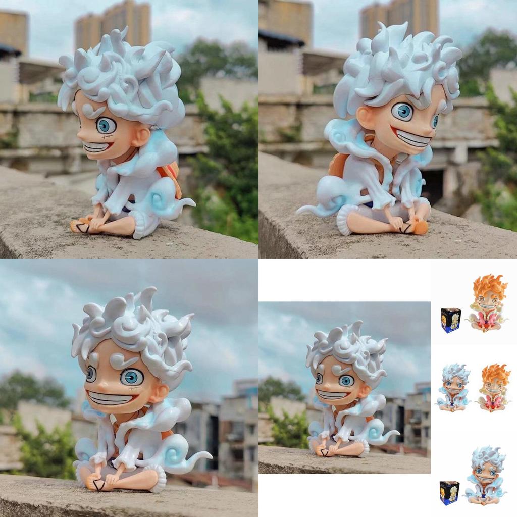 Adorable One Piece Luffy Figurine Sun God Nika Form Pvc Sitting Pose For Enthusiasts