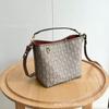 Niche light luxury ophidia inspired design, full of printed magnetic buckle single shoulder crossbody bucket bag simple