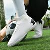 Men's Football Boots Rubber Soft Sole Short Nail Artificial Turf Leather Youth Kids Football Shoes