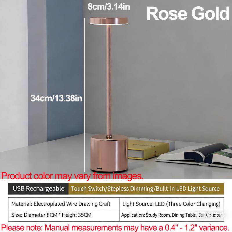Wierless Simple Charging LED Desk Lamp restaurant Bar Table Lamp Dimming Atmosphere Retro Portable Charging Touch USB Read Lamp