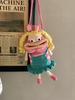 Cartoon Plush Woolen Phone Bag For Women With Knit Design And Shoulder Strap