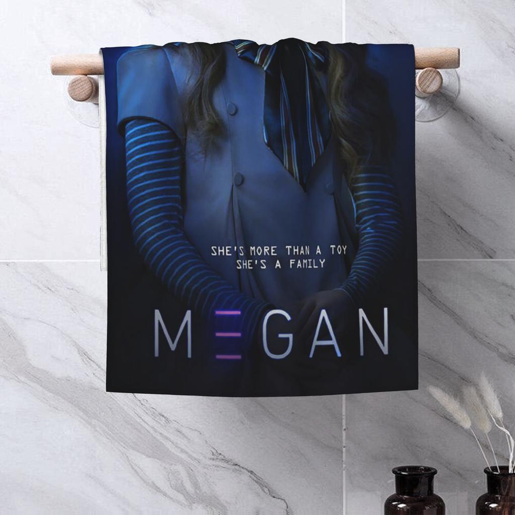 Run From M3Gan Thriller Soft Face Towel Quick Dry Pool Bath Cotton Towels Breathable