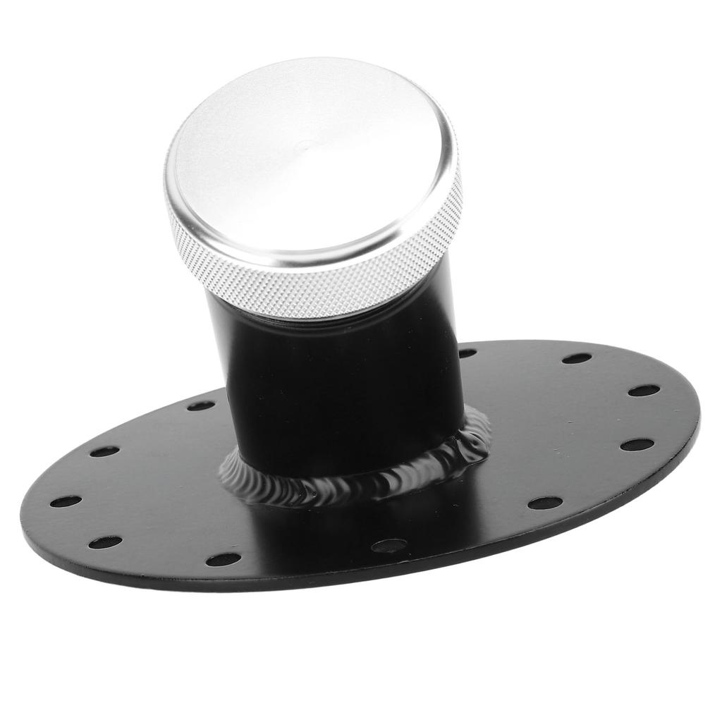 Collo di riempimento serbatoio carburante a 45 gradi con base in acciaio a 12 bulloni Tappo in alluminio Diametro interno 1,5 pollici