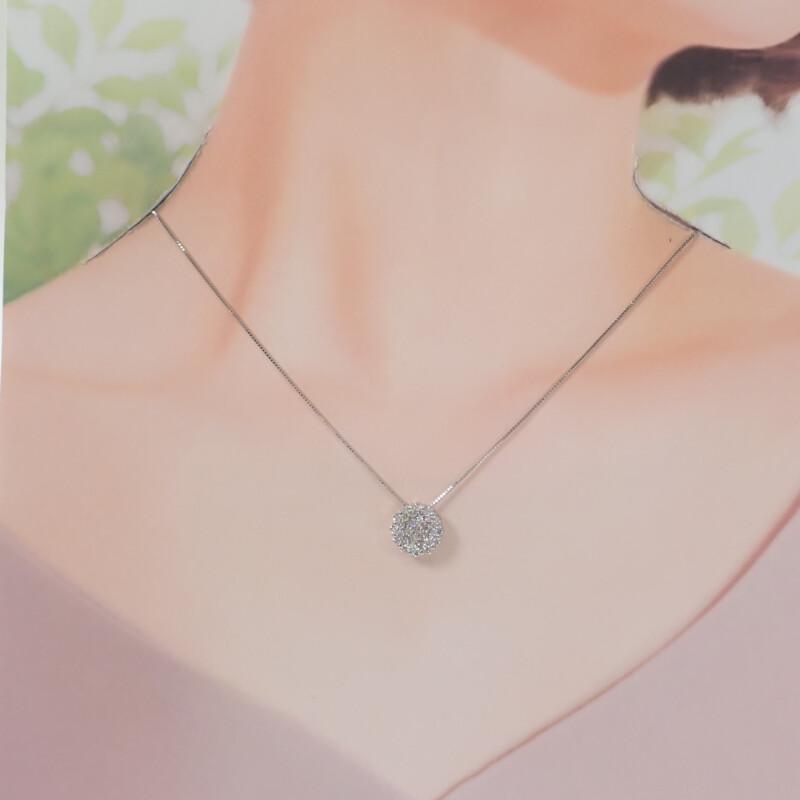 no brand  Necklace K18 white gold Women